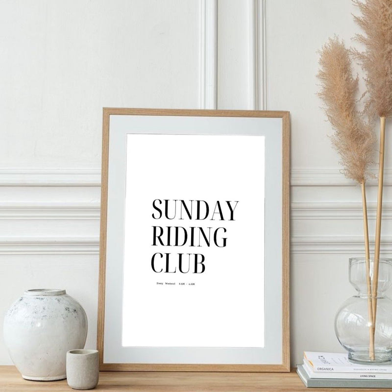 Poster - Sunday Riding Club