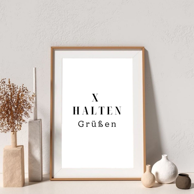 Poster - X Halten Grüßen