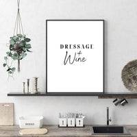 Poster - Dressage + Wine