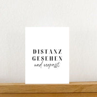 Poster - Distanz Gesehen und Verpasst