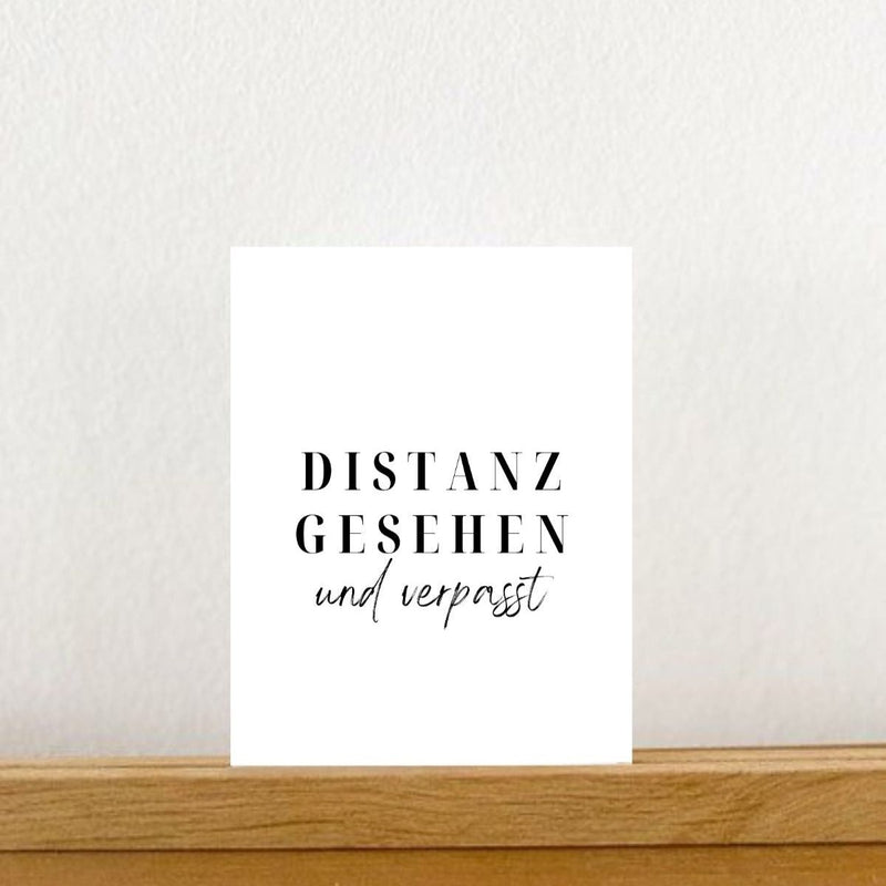 Poster - Distanz Gesehen und Verpasst