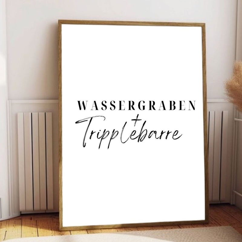 Poster - Wassergraben + Tripplebarre